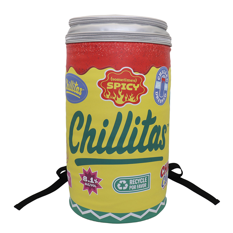 Durable cylindrical beer cooler backpack